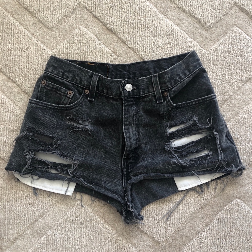 Levi’s “Furst of a kind” distressed shorts